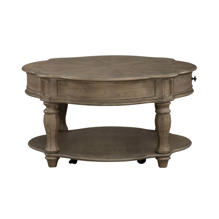 Magnolia Manor Round Cocktail Table - Furniture 4 Less (Jacksonville, NC)
