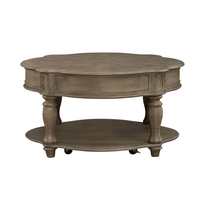 Magnolia Manor Round Cocktail Table - Furniture 4 Less (Jacksonville, NC)