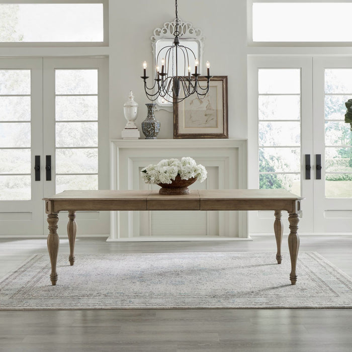 Liberty Furniture Magnolia Manor Rectangular Leg Dining Table in Weathered Bisque - Furniture 4 Less (Jacksonville, NC)