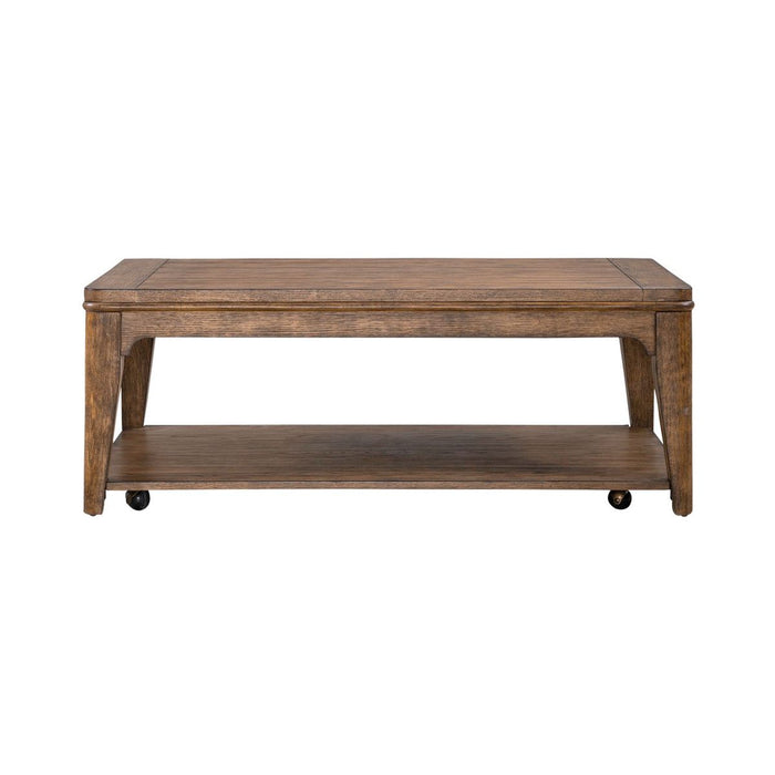 Liberty Furniture Ashford Rectangular Cocktail Table in Sienna - Furniture 4 Less (Jacksonville, NC)