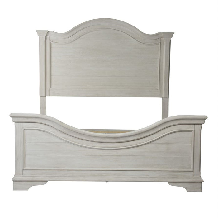 Liberty Furniture Bayside King Panel Bed in Antique White - Furniture 4 Less (Jacksonville, NC)