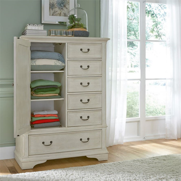 Liberty Funiture Bayside Gentleman's Chest in Antique White - Furniture 4 Less (Jacksonville, NC)