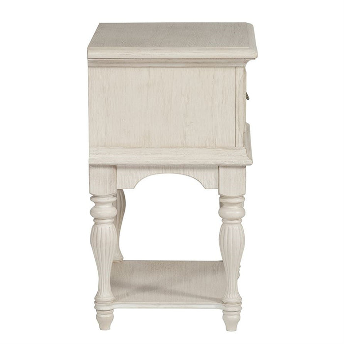 Liberty Funiture Bayside Leg Nightstand in Antique White - Furniture 4 Less (Jacksonville, NC)
