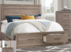 Liberty Furniture Horizons Queen Panel Storage Bed with HB Lights in Graystone - Furniture 4 Less (Jacksonville, NC)