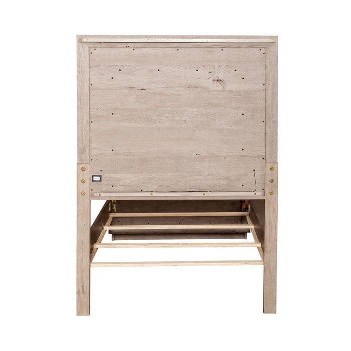 Liberty Furniture Horizons Twin Panel Bed with HB Lights in Graystone - Furniture 4 Less (Jacksonville, NC)