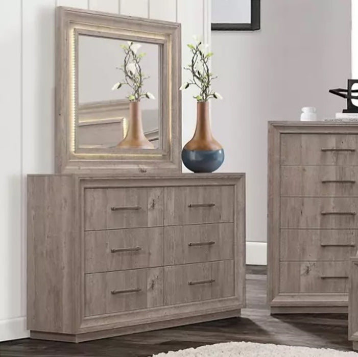 Liberty Furniture Horizons Lighted Mirror in Graystone - Furniture 4 Less (Jacksonville, NC)