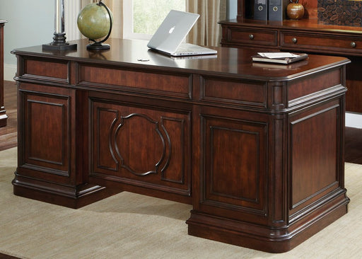 Liberty Brayton Manor Jr Executive Desk in Cognac - Furniture 4 Less (Jacksonville, NC)