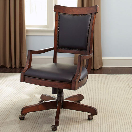 Liberty Brayton Manor Jr Executive Desk Chair (RTA) in Cognac - Furniture 4 Less (Jacksonville, NC)