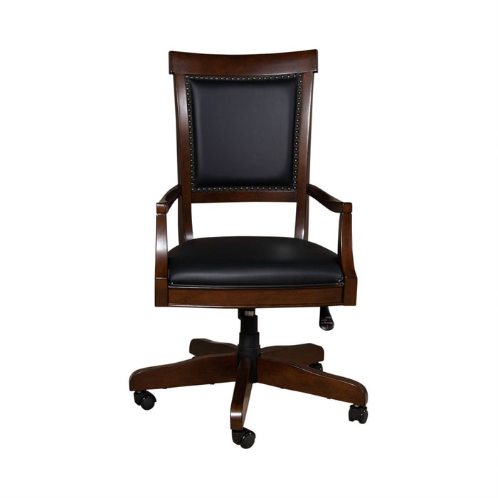 Brayton Manor Jr Executive Desk Chair (RTA) in Cognac - Furniture 4 Less (Jacksonville, NC)
