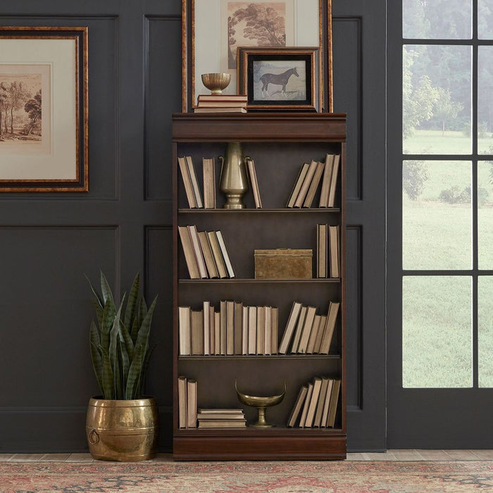 Liberty Furniture Brayton Manor Jr Executive 82 Inch Bookcase (RTA) in Cognac - Furniture 4 Less (Jacksonville, NC)