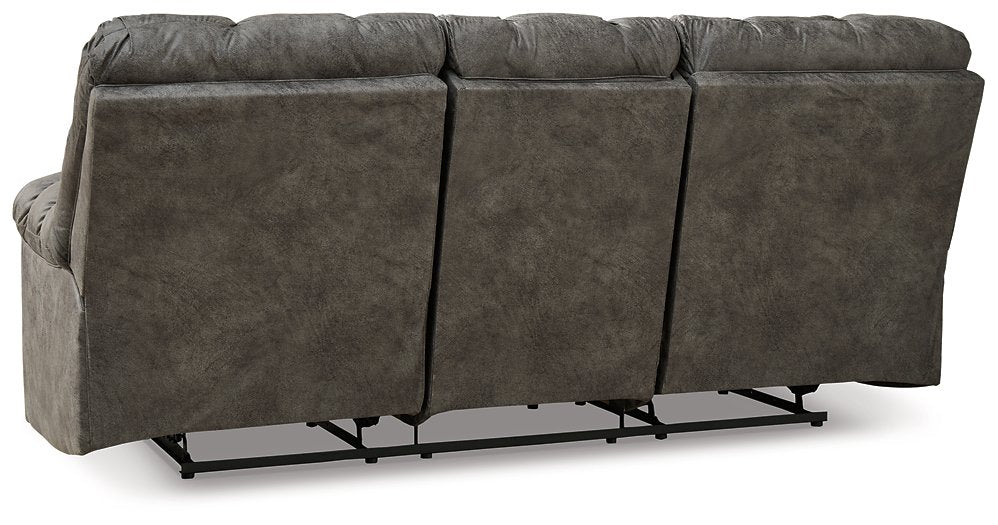 Derwin Reclining Sofa with Drop Down Table - Furniture 4 Less (Jacksonville, NC)