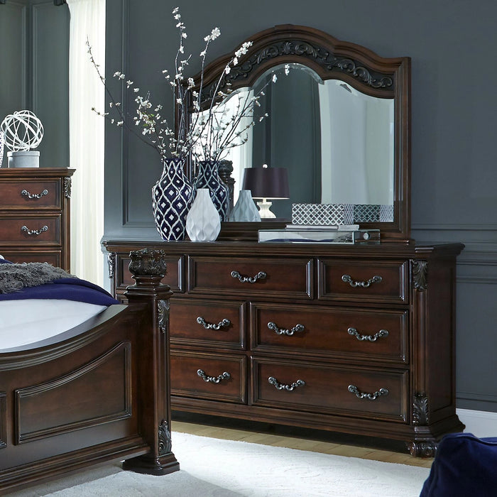 Messina Estates Poster Bed, Dresser & Mirror, Night Stand image