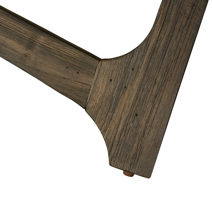 Cascade Oval Cocktail Table in Wire Brush Rustic Brown - Furniture 4 Less (Jacksonville, NC)