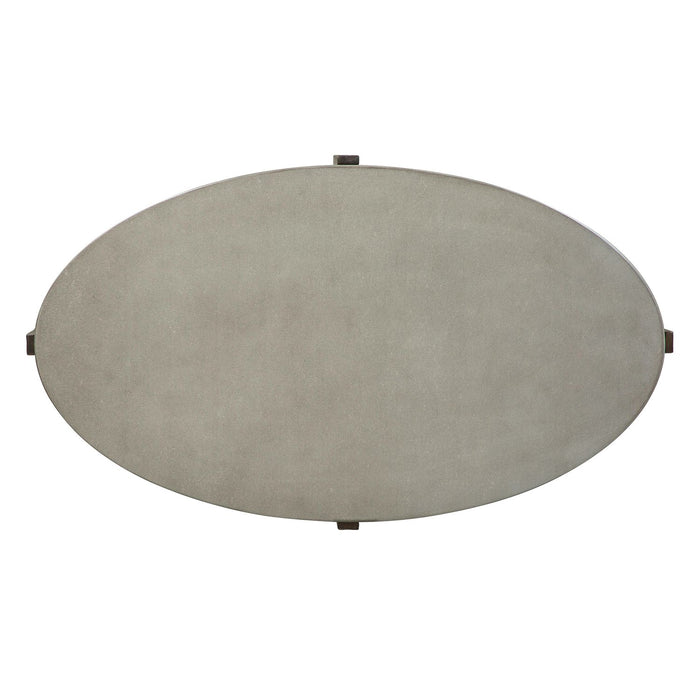 Cascade Round Cocktail Table in Wire Brush Rustic Brown - Furniture 4 Less (Jacksonville, NC)