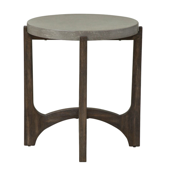 Cascade End Table in Wire Brush Rustic Brown - Furniture 4 Less (Jacksonville, NC)