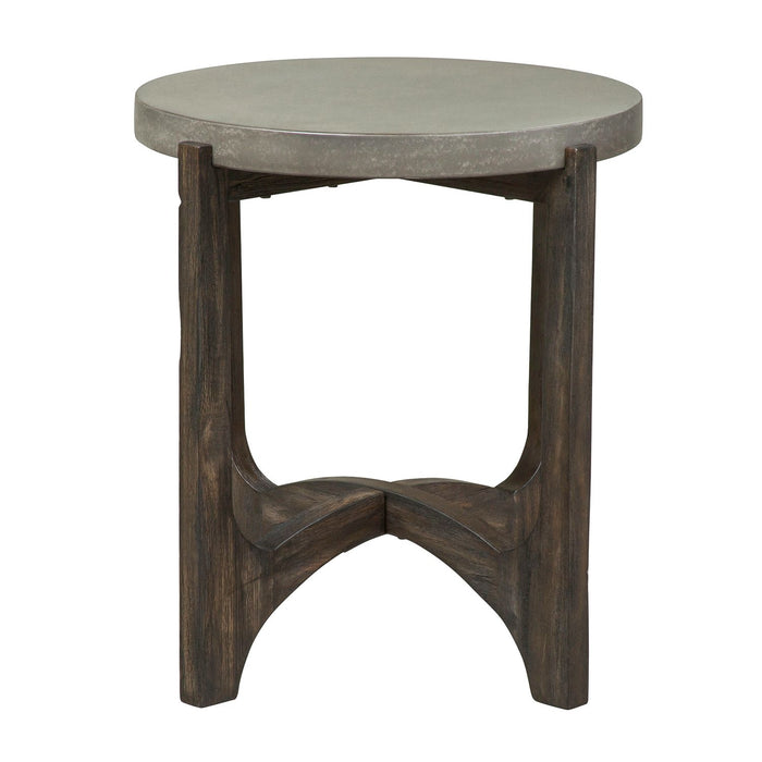 Cascade End Table in Wire Brush Rustic Brown - Furniture 4 Less (Jacksonville, NC)