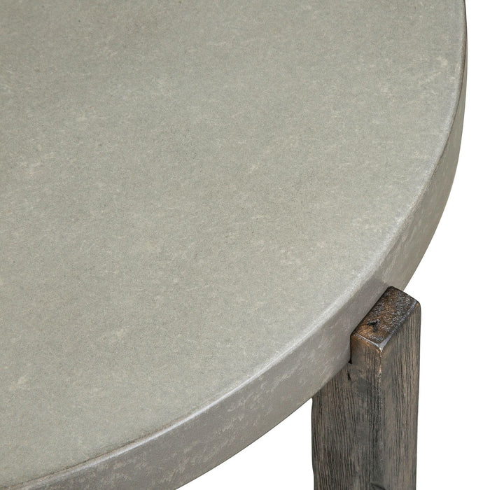 Cascade End Table in Wire Brush Rustic Brown - Furniture 4 Less (Jacksonville, NC)