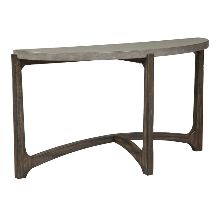 Cascade Sofa Table in Wire Brush Rustic Brown - Furniture 4 Less (Jacksonville, NC)
