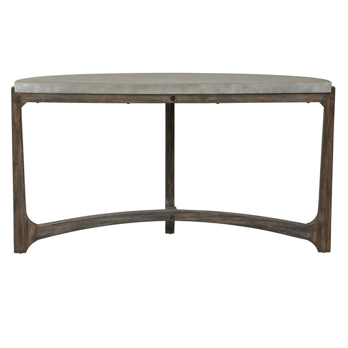 Cascade Sofa Table in Wire Brush Rustic Brown - Furniture 4 Less (Jacksonville, NC)