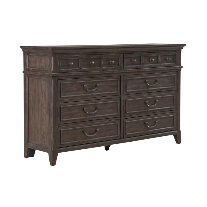 Paradise Valley 8 Drawer Dresser in Saddle Brown - Furniture 4 Less (Jacksonville, NC)