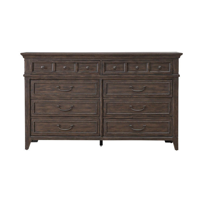 Paradise Valley 8 Drawer Dresser in Saddle Brown - Furniture 4 Less (Jacksonville, NC)