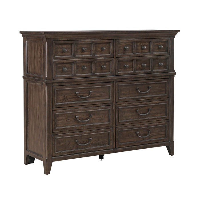 Paradise Valley 10 Drawer Chesser in Saddle Brown - Furniture 4 Less (Jacksonville, NC)
