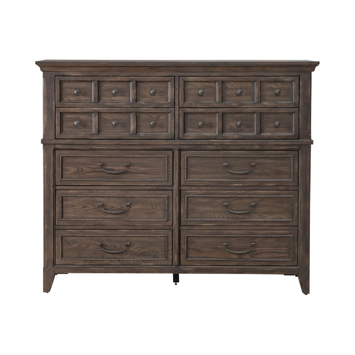 Paradise Valley 10 Drawer Chesser in Saddle Brown - Furniture 4 Less (Jacksonville, NC)