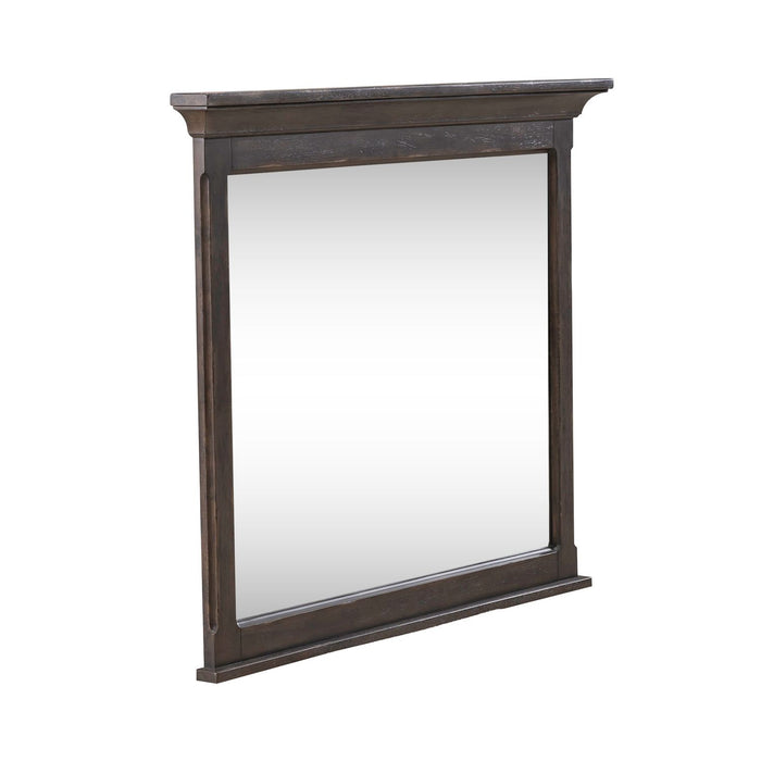 Paradise Valley Landscape Mirror in Saddle Brown - Furniture 4 Less (Jacksonville, NC)
