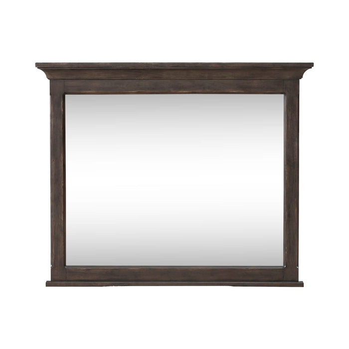 Paradise Valley Landscape Mirror in Saddle Brown - Furniture 4 Less (Jacksonville, NC)