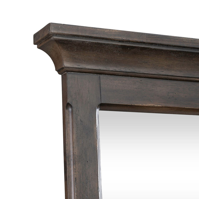 Paradise Valley Landscape Mirror in Saddle Brown - Furniture 4 Less (Jacksonville, NC)