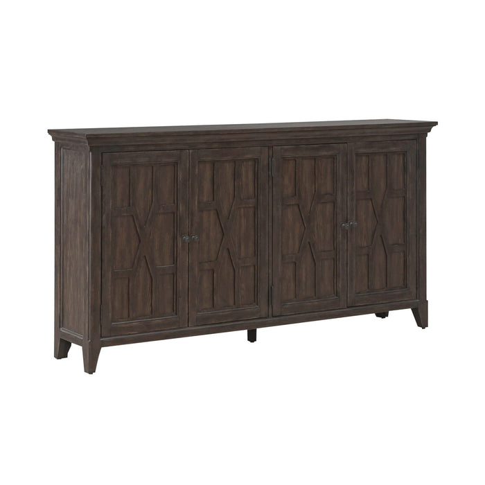 Paradise Valley Hall Buffet in Saddle Brown - Furniture 4 Less (Jacksonville, NC)