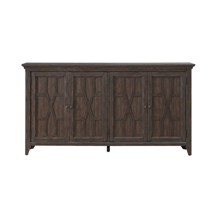 Paradise Valley Hall Buffet in Saddle Brown - Furniture 4 Less (Jacksonville, NC)