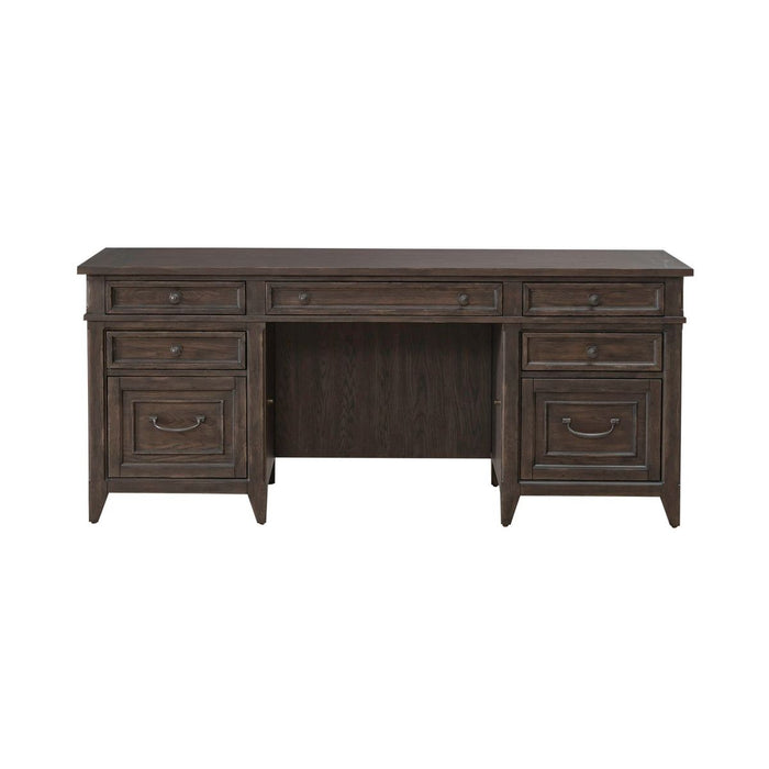 Liberty Furniture Paradise Valley Executive Credenza in Saddle Brown - Furniture 4 Less (Jacksonville, NC)