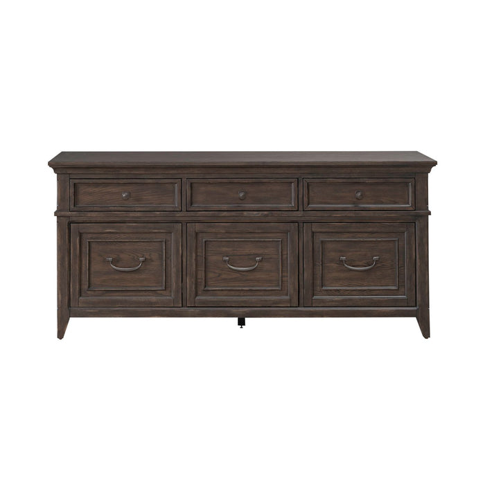 Paradise Valley Credenza in Saddle Brown - Furniture 4 Less (Jacksonville, NC)