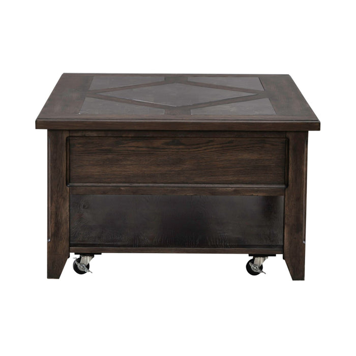 Paradise Valley Rectangular Cocktail Table in Saddle Brown - Furniture 4 Less (Jacksonville, NC)