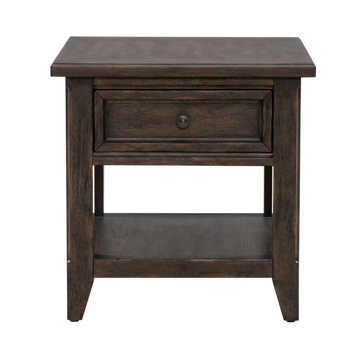 Paradise Valley Rectangular End Table in Saddle Brown - Furniture 4 Less (Jacksonville, NC)
