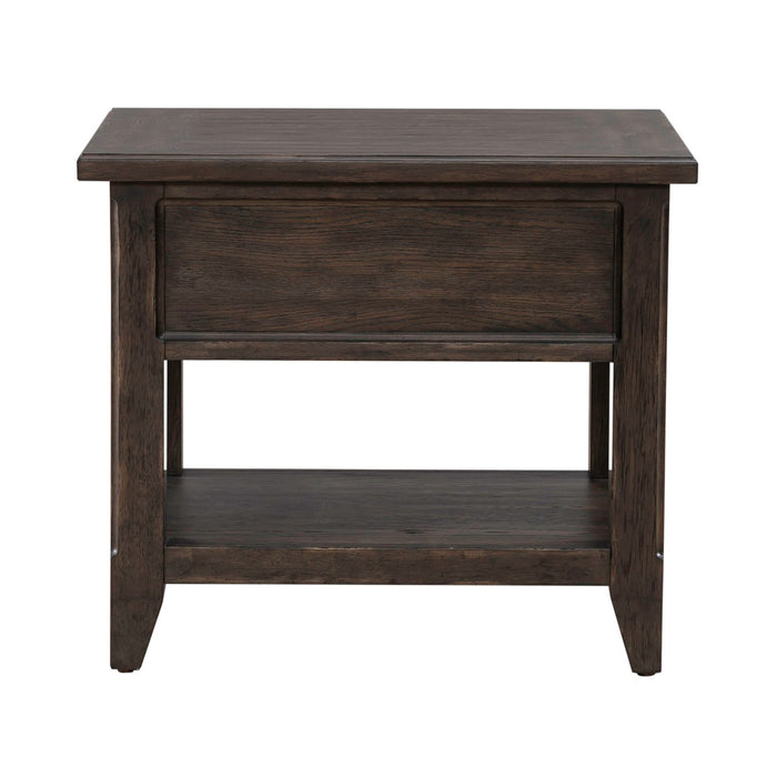 Paradise Valley Rectangular End Table in Saddle Brown - Furniture 4 Less (Jacksonville, NC)
