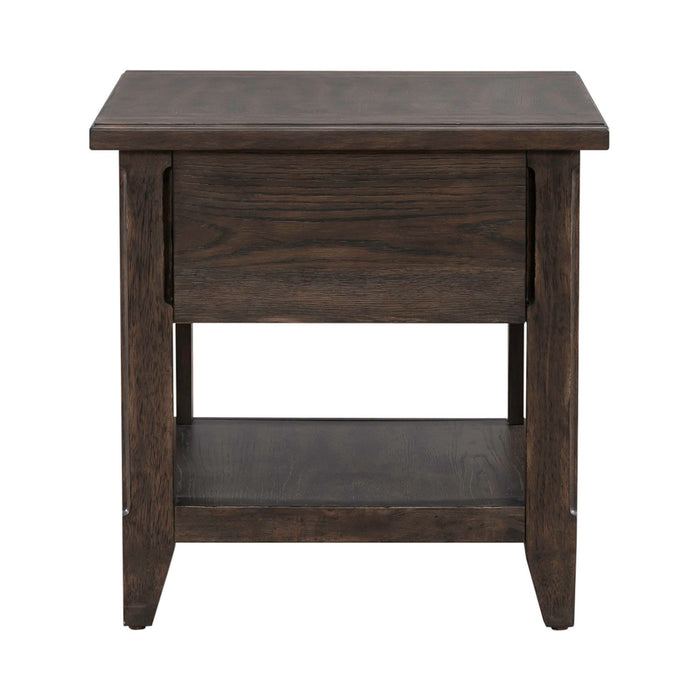 Paradise Valley Rectangular End Table in Saddle Brown - Furniture 4 Less (Jacksonville, NC)