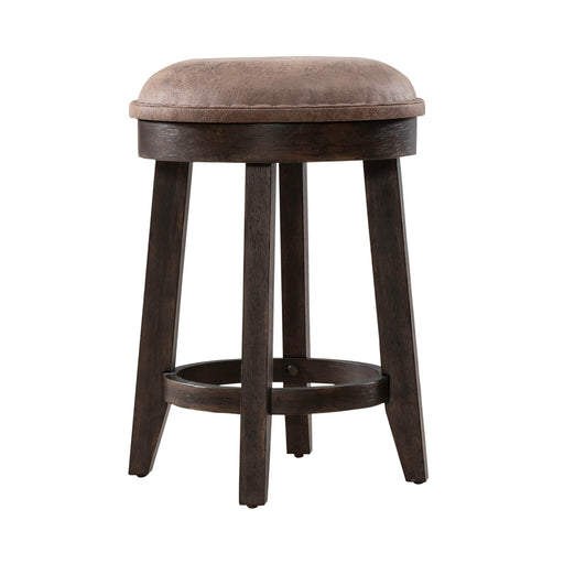 Paradise Valley Upholstered Console Stool (RTA) in Saddle Brown - Furniture 4 Less (Jacksonville, NC)
