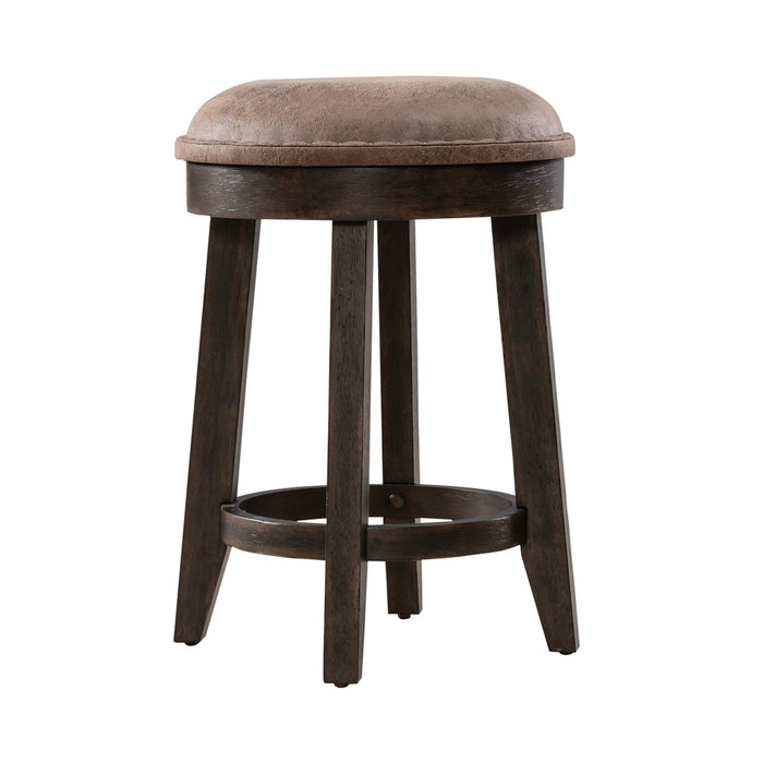 Paradise Valley Upholstered Console Stool (RTA) in Saddle Brown - Furniture 4 Less (Jacksonville, NC)