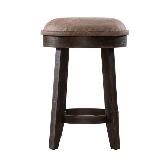Paradise Valley Upholstered Console Stool (RTA) in Saddle Brown - Furniture 4 Less (Jacksonville, NC)