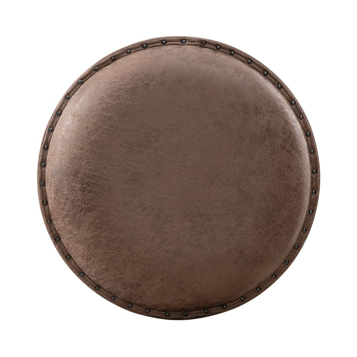 Paradise Valley Upholstered Console Stool (RTA) in Saddle Brown - Furniture 4 Less (Jacksonville, NC)
