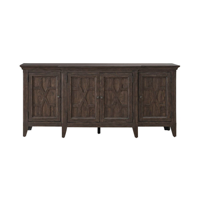 Liberty Furniture Paradise Valley 76 Inch TV Console in Saddle Brown - Furniture 4 Less (Jacksonville, NC)