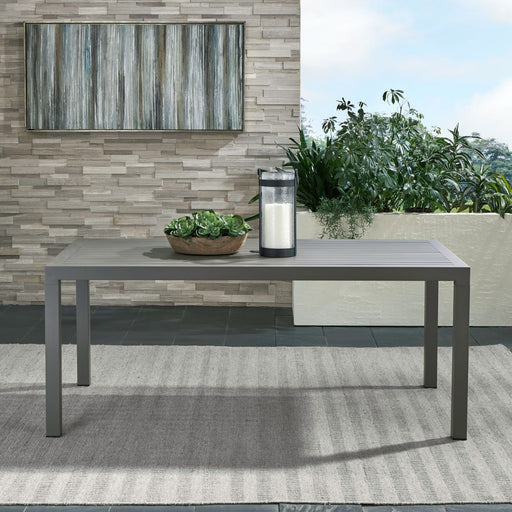 Plantation Key Outdoor Rectangular Leg Table in Granite image