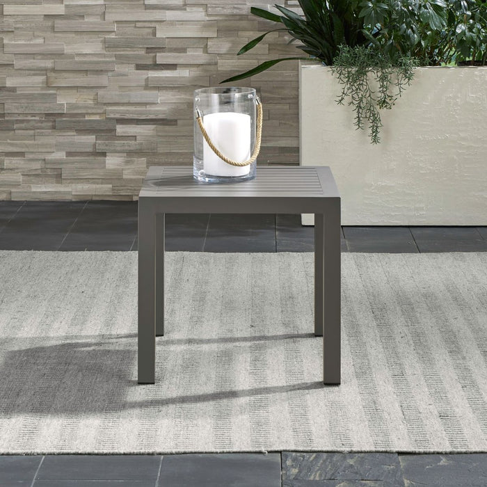 Liberty Furniture Plantation Key Outdoor End Table in Granite - Furniture 4 Less (Jacksonville, NC)
