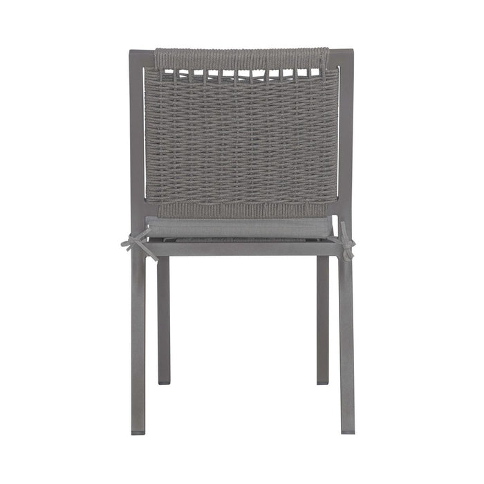 Liberty Furniture Plantation Key Outdoor Panel Back Side Chair in Granite - Furniture 4 Less (Jacksonville, NC)