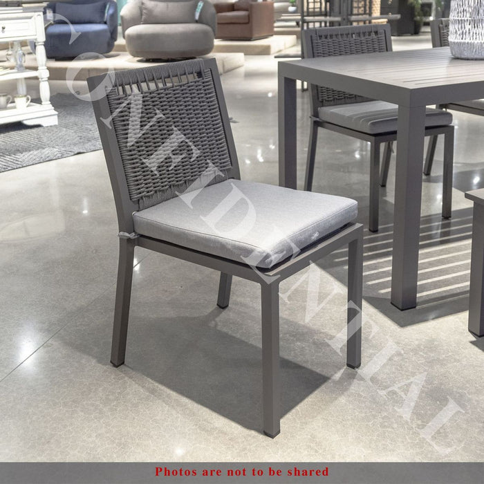 Liberty Furniture Plantation Key Outdoor Panel Back Side Chair (Set of 2) in Granite - Furniture 4 Less (Jacksonville, NC)