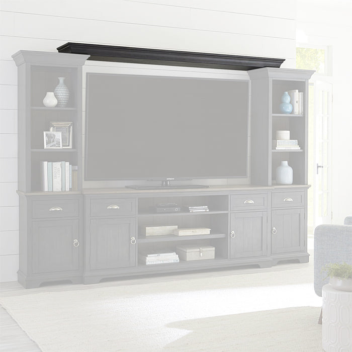 Liberty Furniture Ocean Isle Entertainment Center with Piers in Slate with Weathered Pine - Furniture 4 Less (Jacksonville, NC)