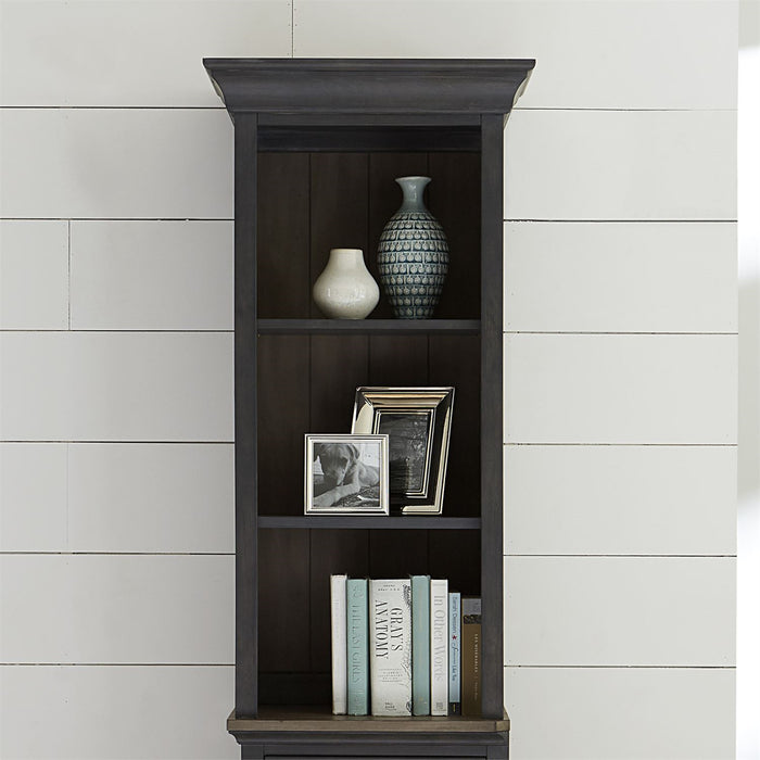 Liberty Furniture Ocean Isle Left Pier Unit in Slate with Weathered Pine - Furniture 4 Less (Jacksonville, NC)