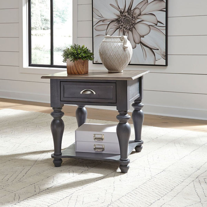 Liberty Furniture Ocean Isle End Table in Slate